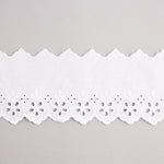 White Embroidered Batiste Trim Model 29011 – 80 mm - Ribes y Casals
