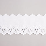 White Embroidered Batiste Trim Model 29011 – 80 mm - Ribes y Casals