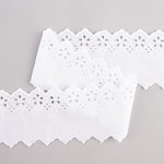 White Embroidered Batiste Trim Model 29011 – 80 mm - Ribes y Casals