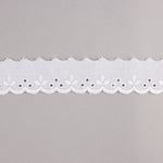White Embroidered Batiste Trim Model 29019 – 30 mm - Ribes y Casals
