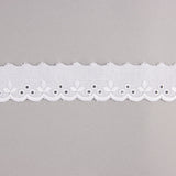White Embroidered Batiste Trim Model 29019 – 30 mm - Ribes y Casals