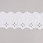 White Embroidered Batiste Trim Model 29020 – 50 mm - Ribes y Casals