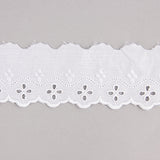 White Embroidered Batiste Trim Model 29020 – 50 mm - Ribes y Casals