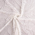 White Tulle Bridal Beading with Pearl Gradient – Elegance - Ribes y Casals