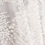 White Tulle Bridal Beading with Pearl Gradient – Elegance - Ribes y Casals