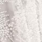 White Tulle Bridal Beading with Pearl Gradient – Elegance - Ribes y Casals