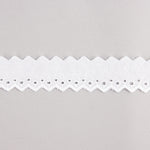 White Embroidered Batiste Trim Model 29060 – 30 mm - Ribes y Casals