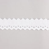 White Embroidered Batiste Trim Model 29060 – 30 mm - Ribes y Casals