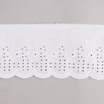 White Embroidered Batiste Trim Model 29095 – 80 mm - Ribes y Casals