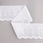 White Embroidered Batiste Trim Model 29095 – 80 mm - Ribes y Casals