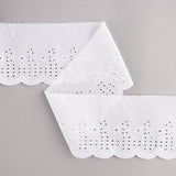 White Embroidered Batiste Trim Model 29095 – 80 mm - Ribes y Casals