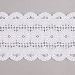 White Embroidered Batiste Trim, Model 29098 – 85 mm - Ribes y Casals