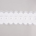 White Embroidered Batiste Trim Model 29128 – 75 mm - Ribes y Casals