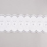 White Embroidered Batiste Trim Model 29128 – 75 mm - Ribes y Casals