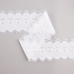 White Embroidered Batiste Trim Model 29128 – 75 mm - Ribes y Casals