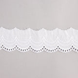White Embroidered Batiste Ribbon Model 29129 – 40 mm - Ribes y Casals