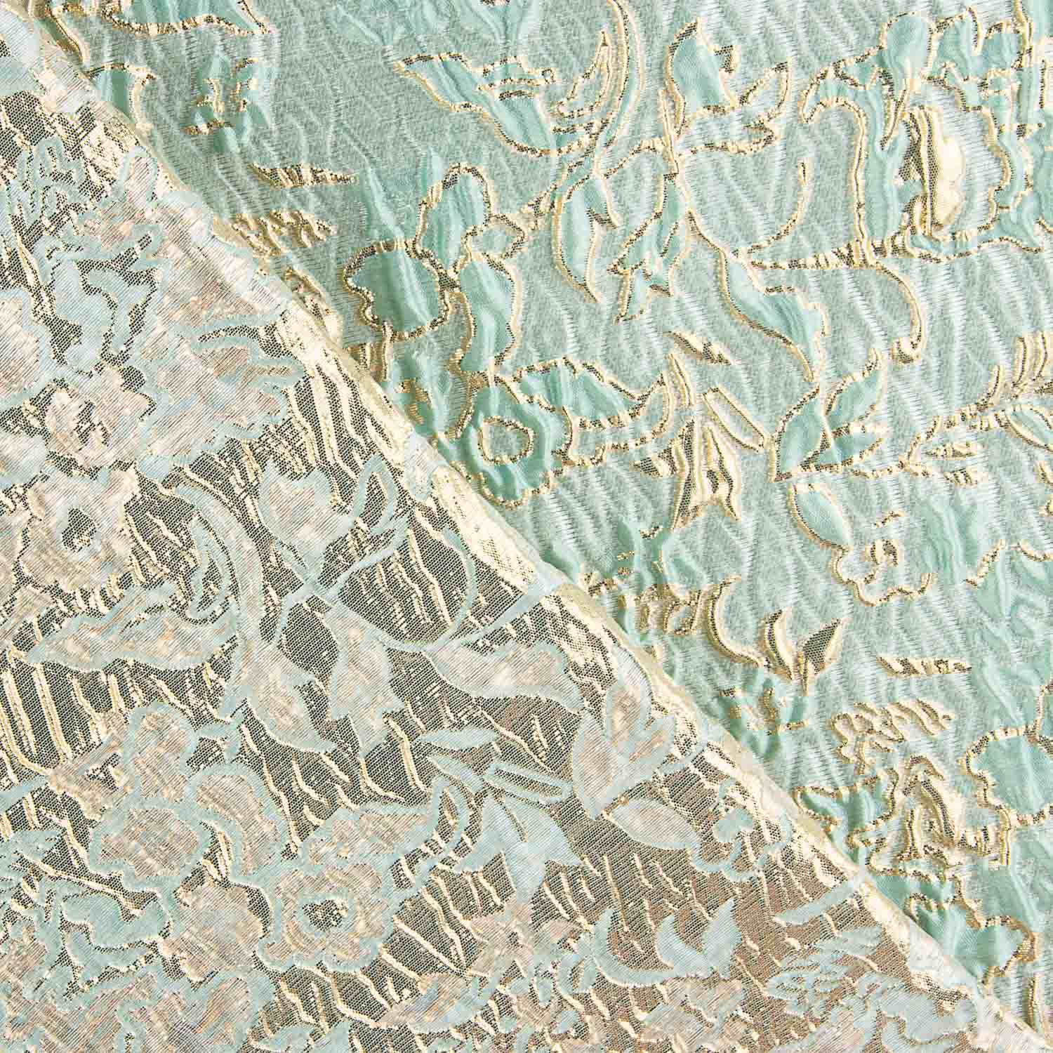 Abstract Brocade Aquamarine and Gold - Ribes y Casals