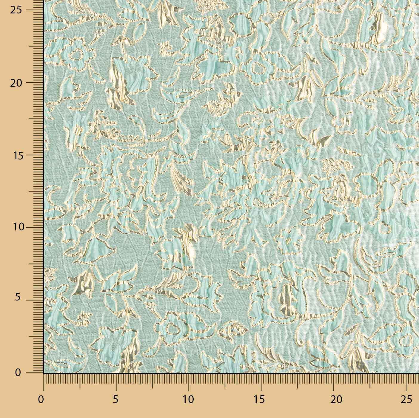 Abstract Brocade Aquamarine and Gold - Ribes y Casals