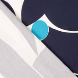 Blue Graphic Garden Viscose Satin - Ribes y Casals