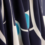 Blue Graphic Garden Viscose Satin - Ribes y Casals