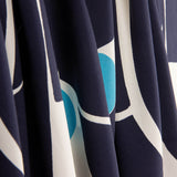 Blue Graphic Garden Viscose Satin - Ribes y Casals