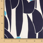 Blue Graphic Garden Viscose Satin - Ribes y Casals