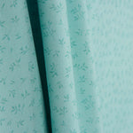 Turquoise Leaves Printed Calico - Ribes y Casals