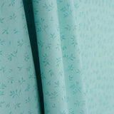 Turquoise Leaves Printed Calico - Ribes y Casals