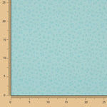 Turquoise Leaves Printed Calico - Ribes y Casals