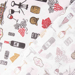 Resin-Coated Cotton – Wine Motif – White - Ribes y Casals