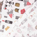 Resin-Coated Cotton – Wine Motif – White - Ribes y Casals