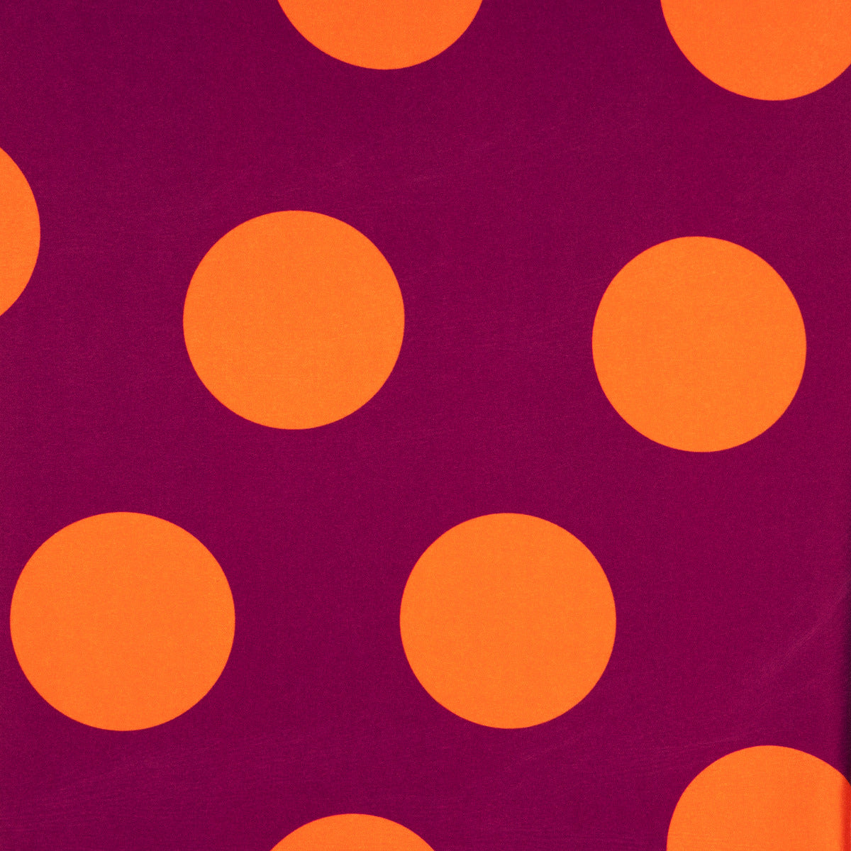Satin Spandex Polka Dot Maxi Orange - Ribes y Casals