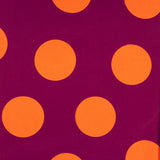 Satin Spandex Polka Dot Maxi Orange - Ribes y Casals