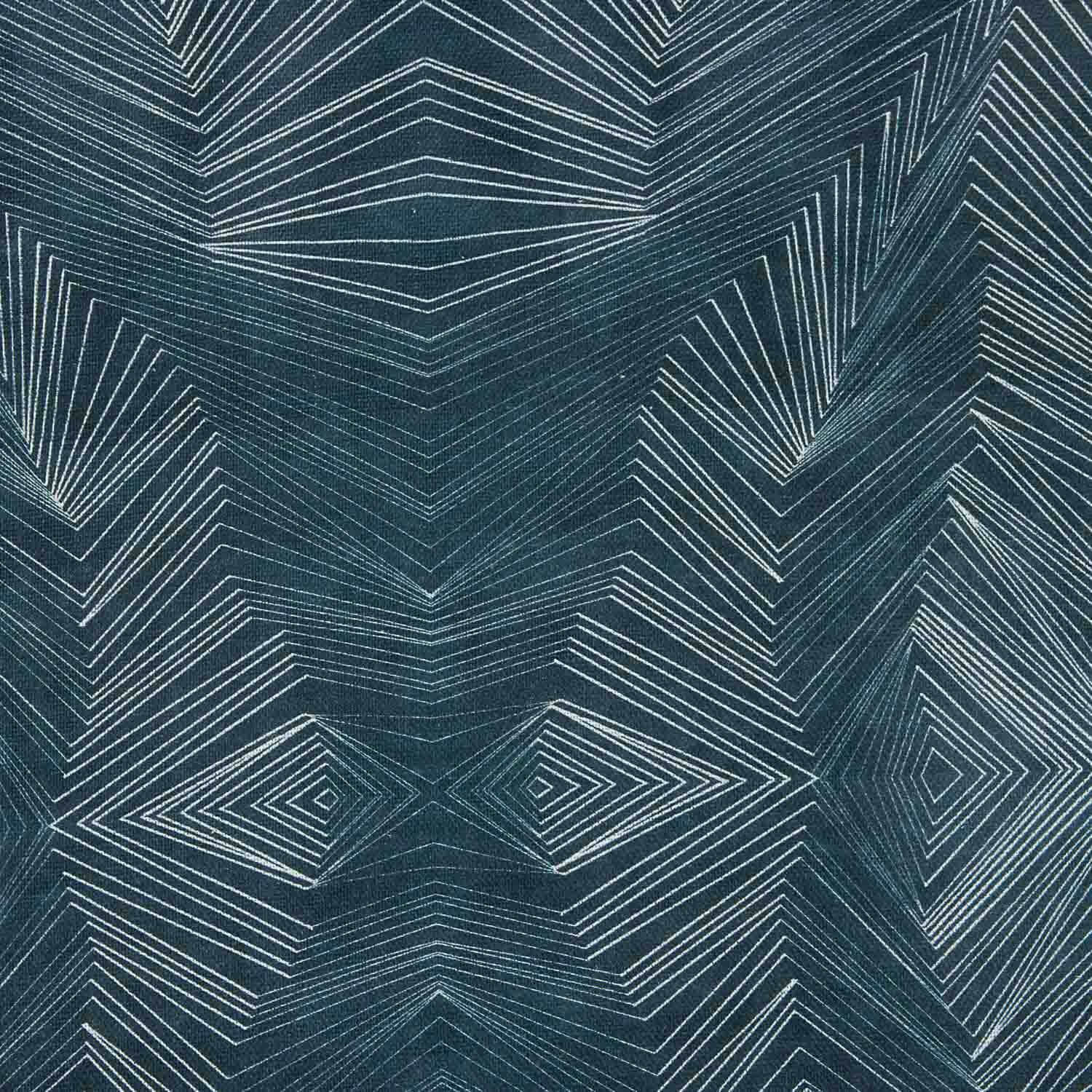 Linen and Jute Abyssal Geometric Print - Ribes y Casals