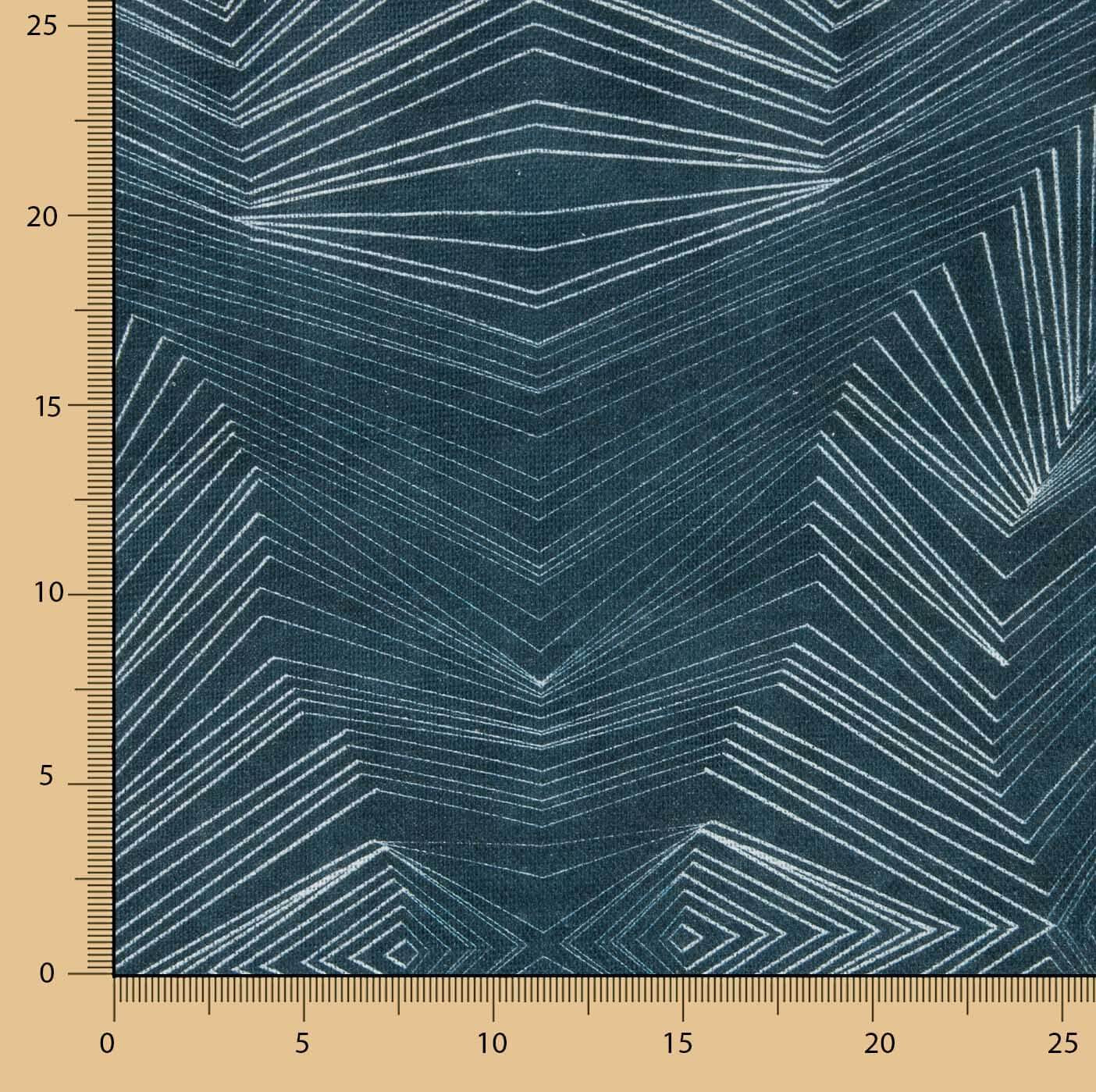 Linen and Jute Abyssal Geometric Print - Ribes y Casals