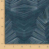 Linen and Jute Abyssal Geometric Print - Ribes y Casals