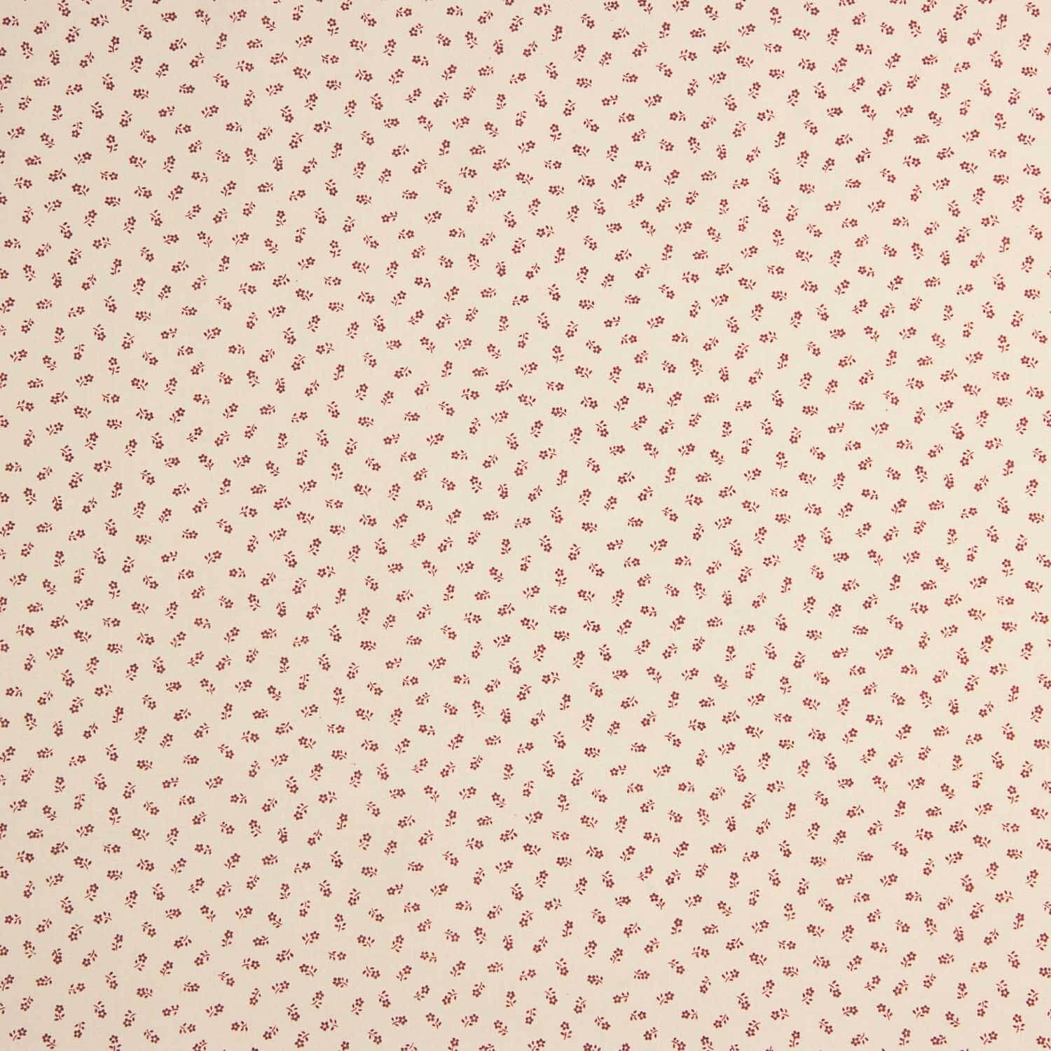 Red Micro Floral Cotton Poplin - Ribes y Casals