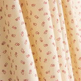 Red Micro Floral Cotton Poplin - Ribes y Casals