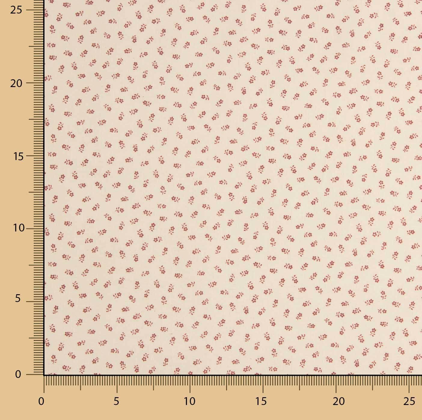 Red Micro Floral Cotton Poplin - Ribes y Casals