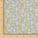 Mustard Vintage Floral Cotton Poplin - Ribes y Casals