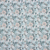 Aqua Green Vintage Floral Cotton Poplin - Ribes y Casals