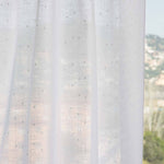 Natural White Plumeti Sheer Curtain - Ribes y Casals