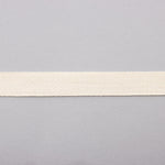 Ecru Cotton Herringbone Ribbon - Ribes y Casals