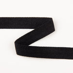 Black Cotton Herringbone Ribbon - Ribes y Casals