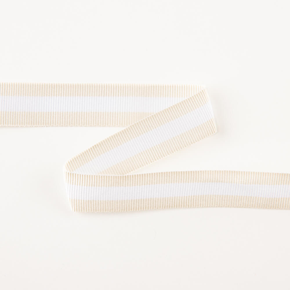 Beige Striped Ribbon - Ribes y Casals