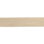 30 mm Beige Cotton Herringbone Ribbon - Ribes y Casals