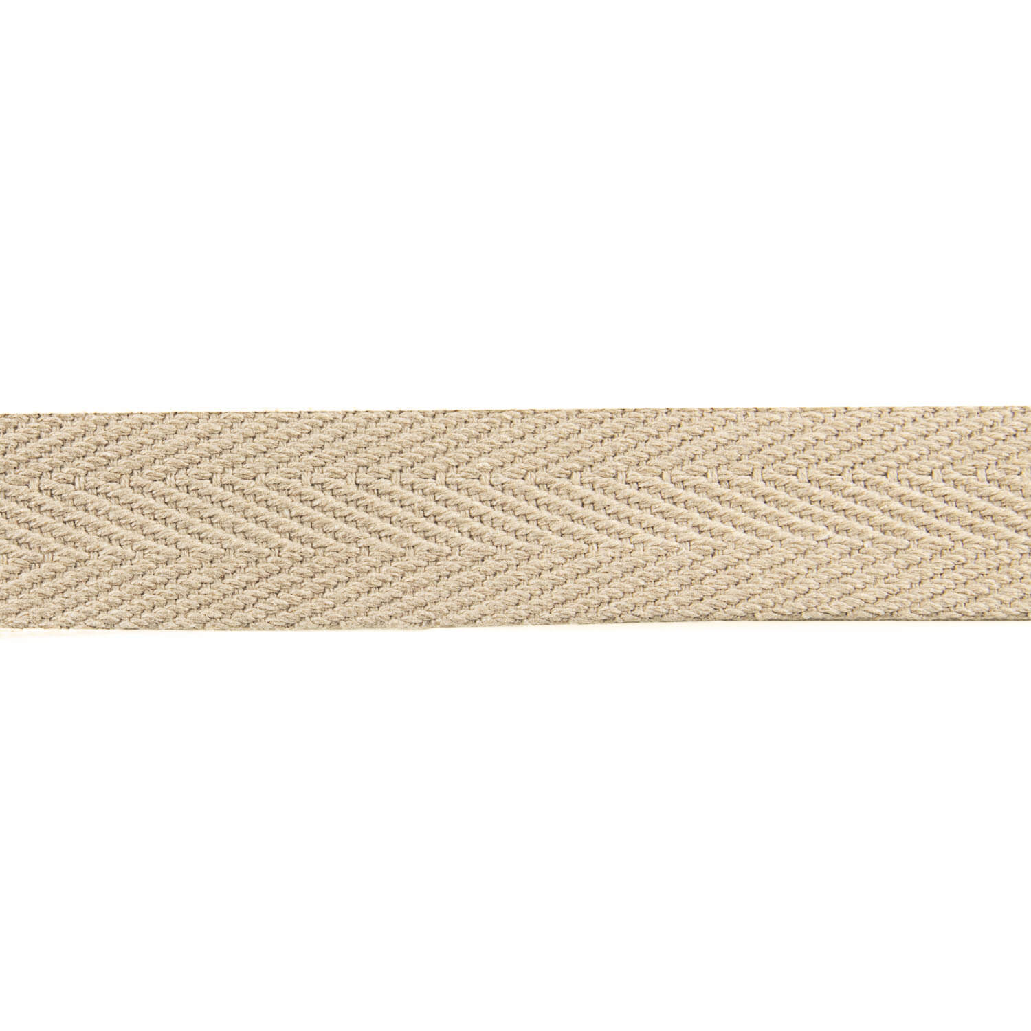 30 mm Beige Cotton Herringbone Ribbon - Ribes y Casals