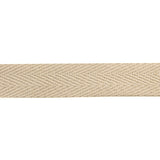 30 mm Beige Cotton Herringbone Ribbon - Ribes y Casals