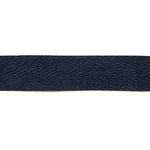 30 mm Navy Blue Cotton Herringbone Ribbon - Ribes y Casals