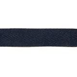 30 mm Navy Blue Cotton Herringbone Ribbon - Ribes y Casals